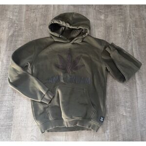 Fox Originals Amsterdam Hoodie Embossed Green Small Weed Leaf